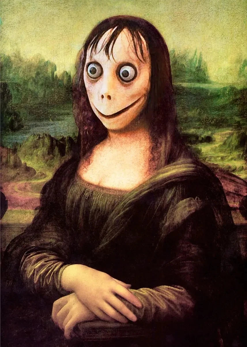 Funny Mona Lisa with Cat Canvas Poster