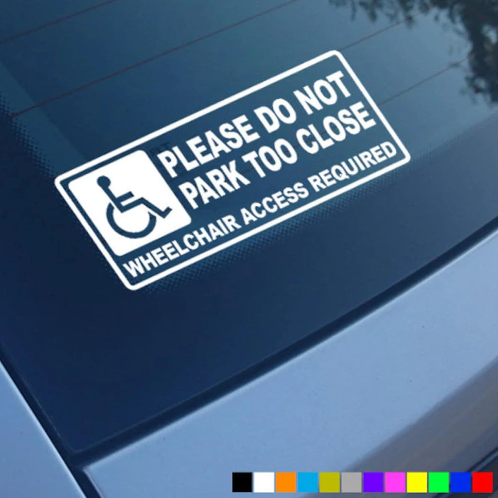 WHEELCHAIR ACCESS REQUIRED – Car Window/Body Decal Sticker