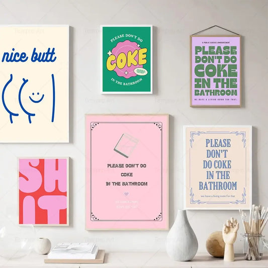 Funny Toilet Canvas Wall Art