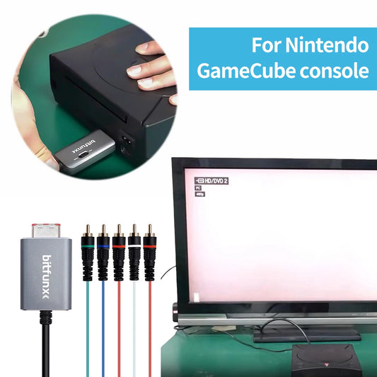 Bitfunx Nintendo Gamecube Component Converter 5RCA YPbPr Cable