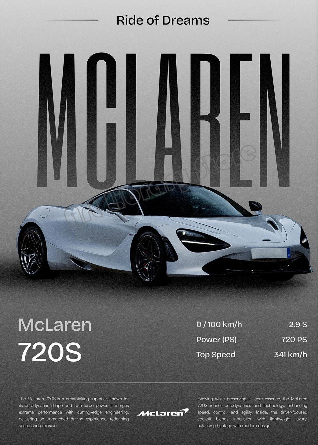 Minimalist Classic Luxury Supercar Poster Collection