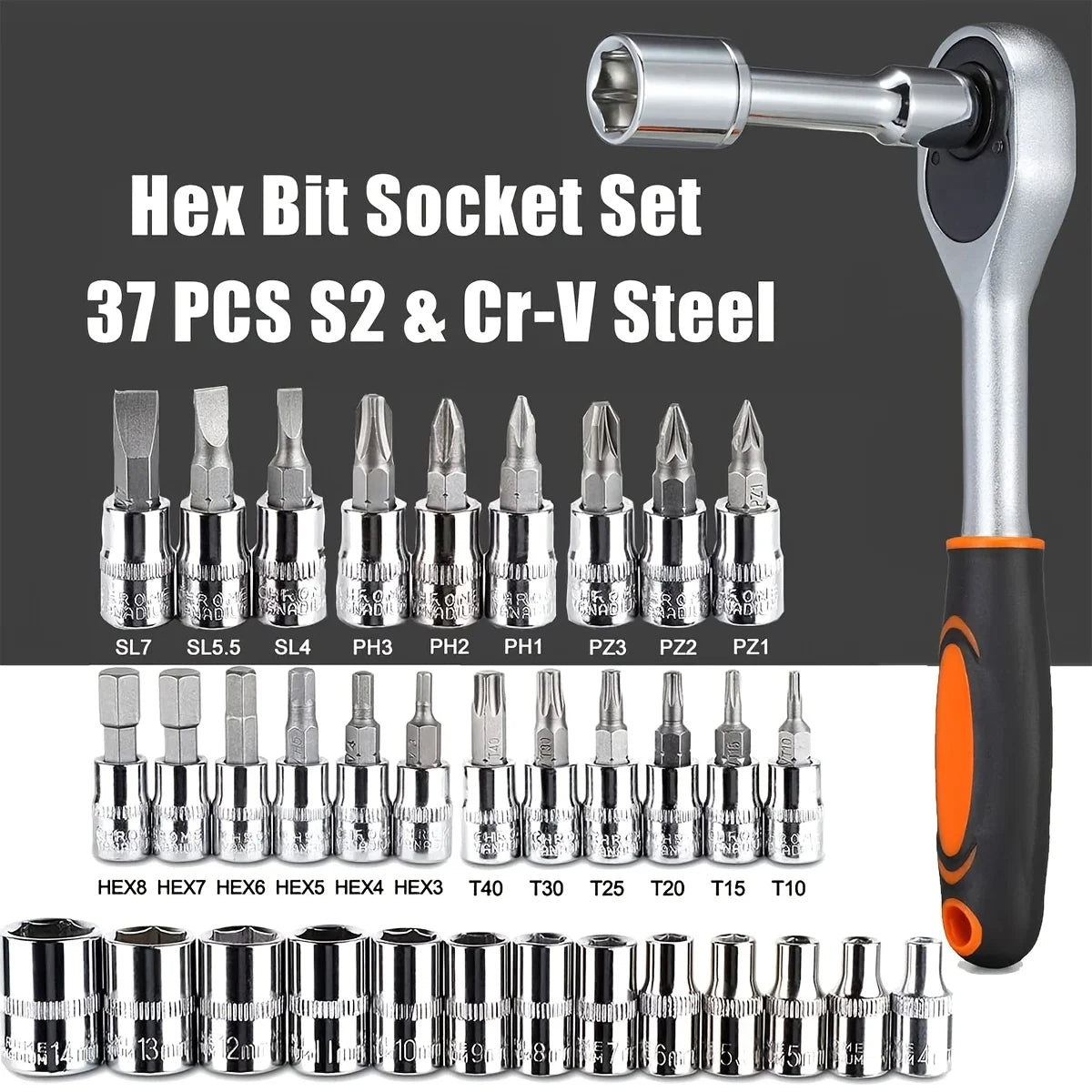 46-Piece Car Repair Tool Kit – Professional Ratchet Set in Green Toolbox