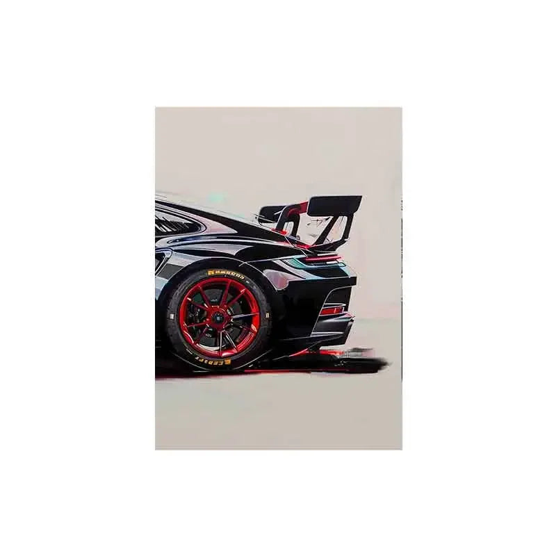 GT3 RS Graffiti Sports Car Canvas Print – HD Wall Art Poster