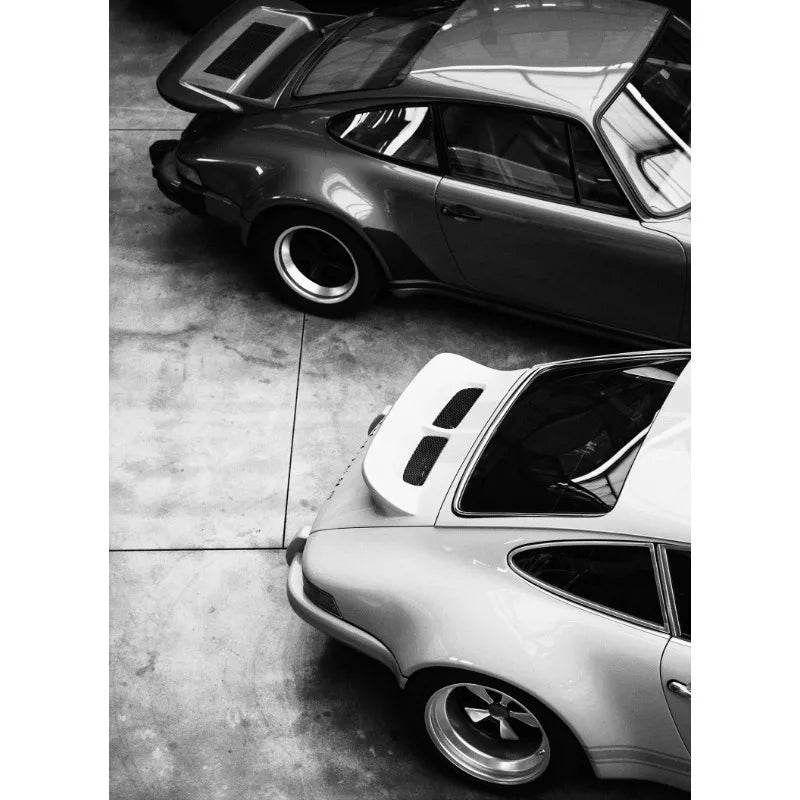 Luxury Black & White Car Wall Art – Modern Canvas Print