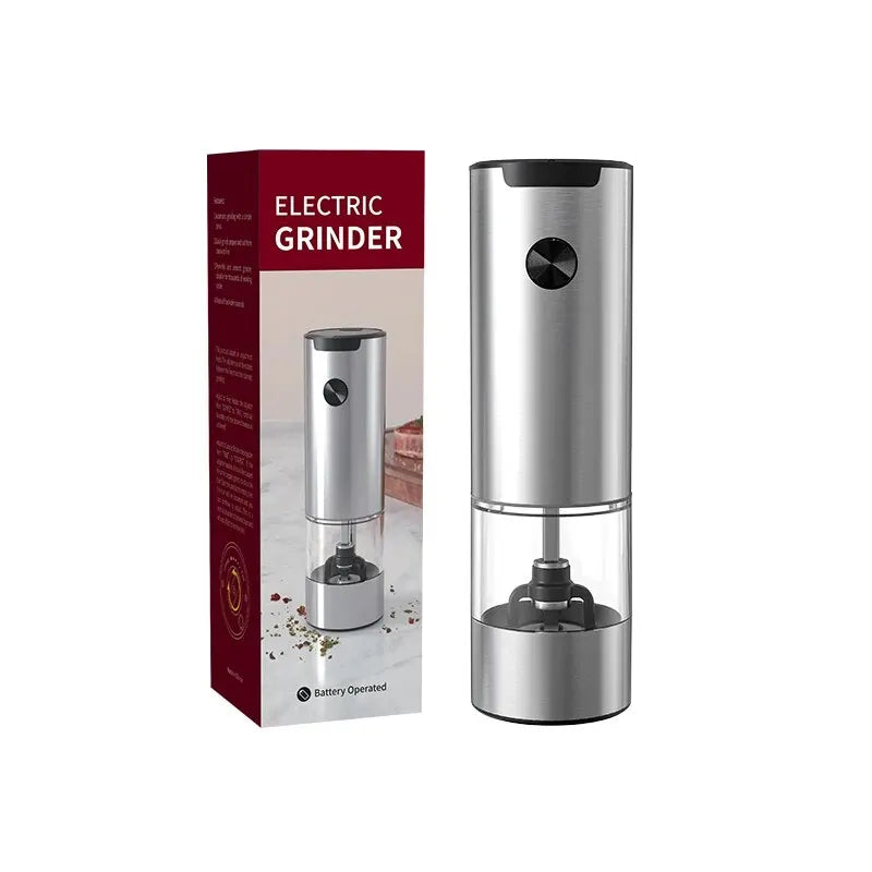 Electric Automatic Pepper and Salt Grinder – Adjustable Coarseness with LED Light