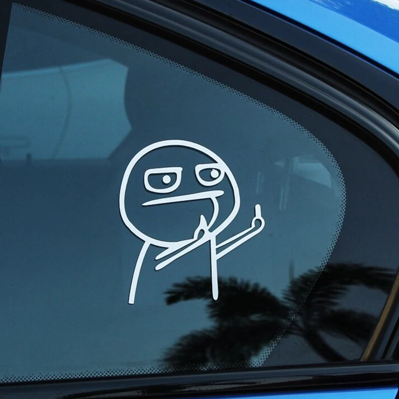 Middle Finger Car Sticker