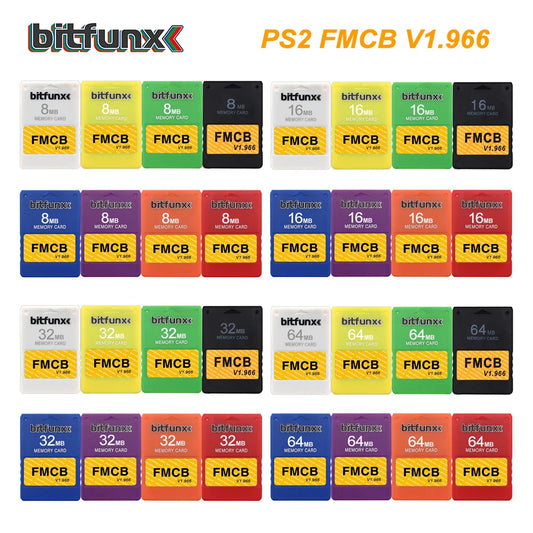 Bitfunx Free McBoot V1.966 PS2 FMCB 8MB/16MB/32MB/64MB Memory Card for Playstation 2