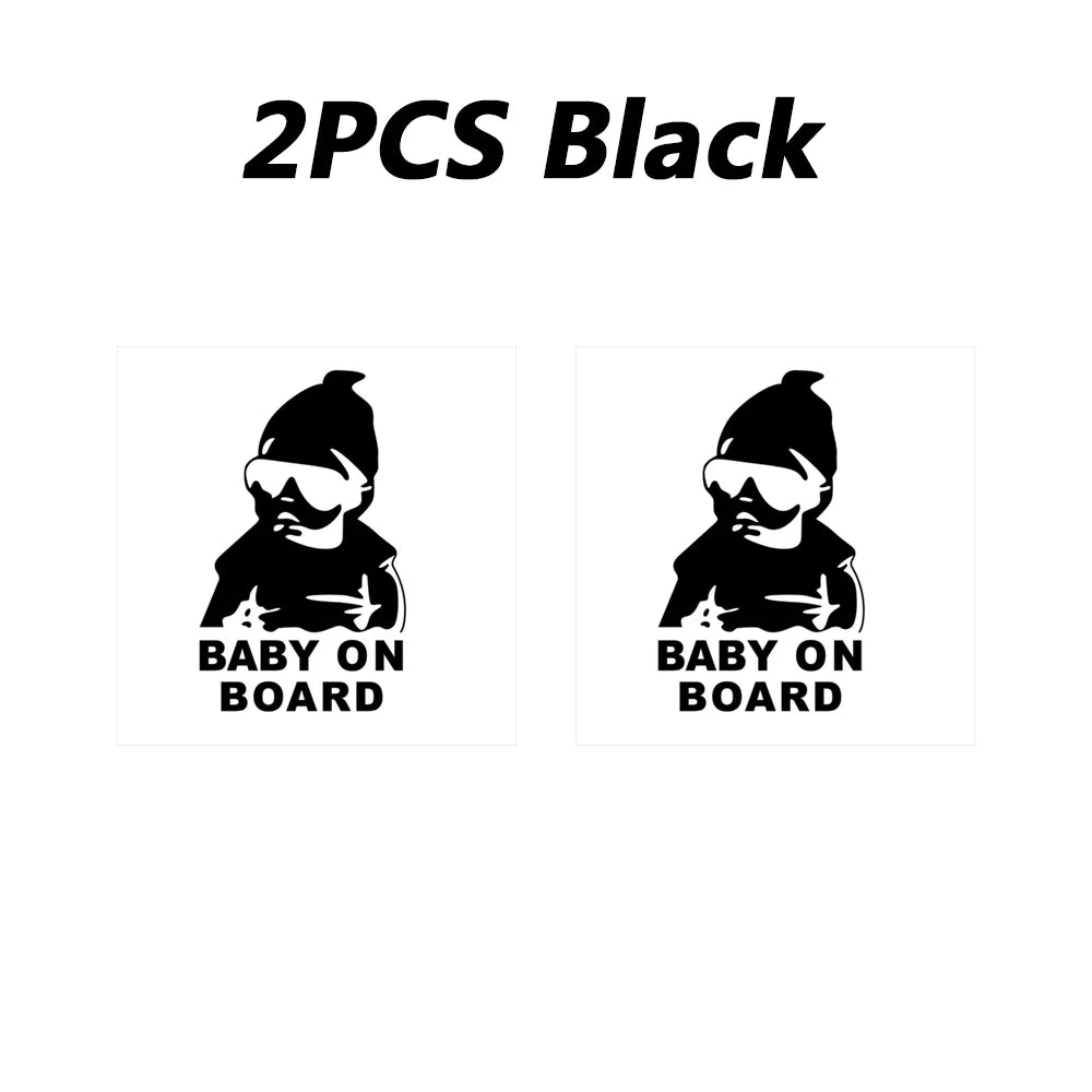Creative BABY ON BOARD Rear Windshield Car Sticker – Reflective Decal