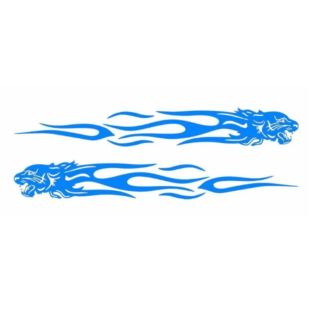 Tiger Flame Totem Reflective Stickers (2 Units)