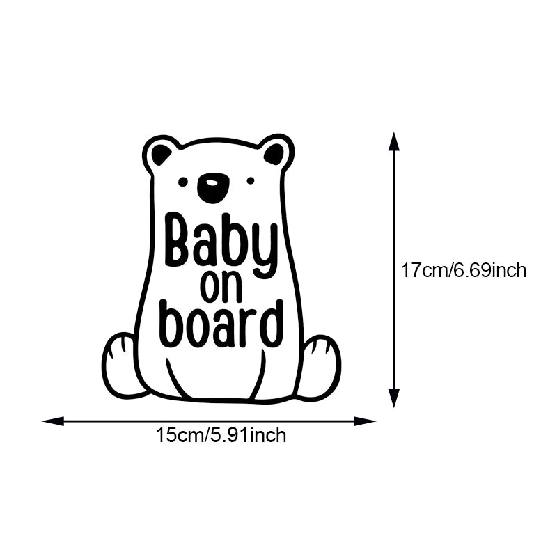 Bear Baby On Board Vinyl Decal