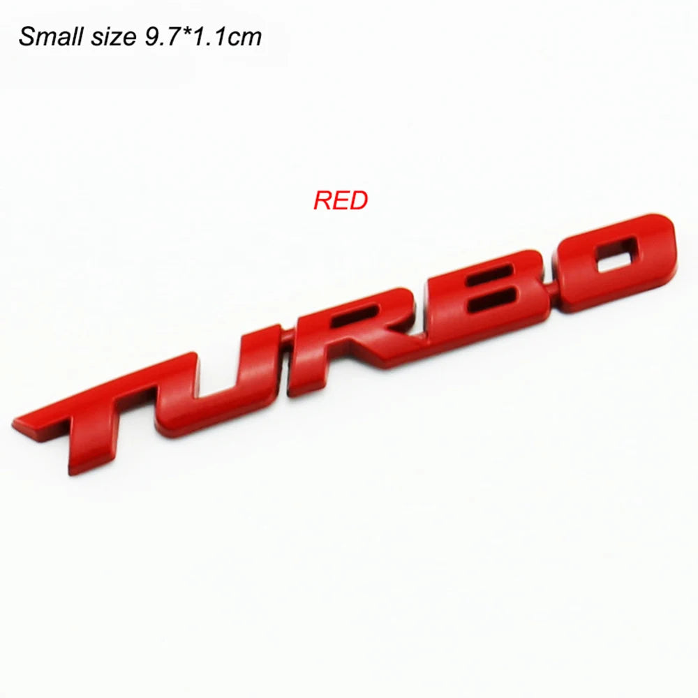 3D Metal Chrome "Turbo Boost Loading" Emblem – Zinc Alloy Car Badge