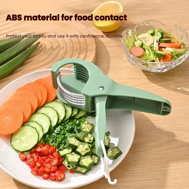 HooFun Stainless Steel Vegetable and Fruit Slicer – Multifunctional Kitchen Tool