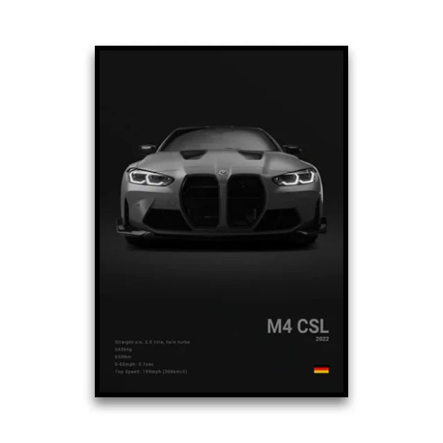 Famous Cars G80 M3C Canvas Poster – Modern Wall Art for Car Enthusiasts