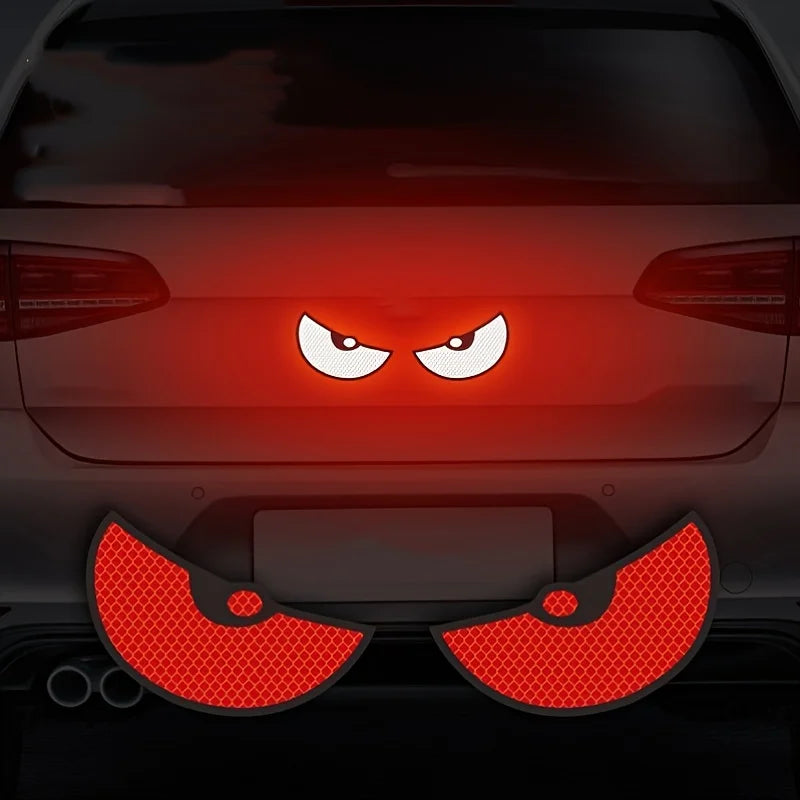 Reflective Devil Eye Car Stickers – Enhance Visibility (2 Units)