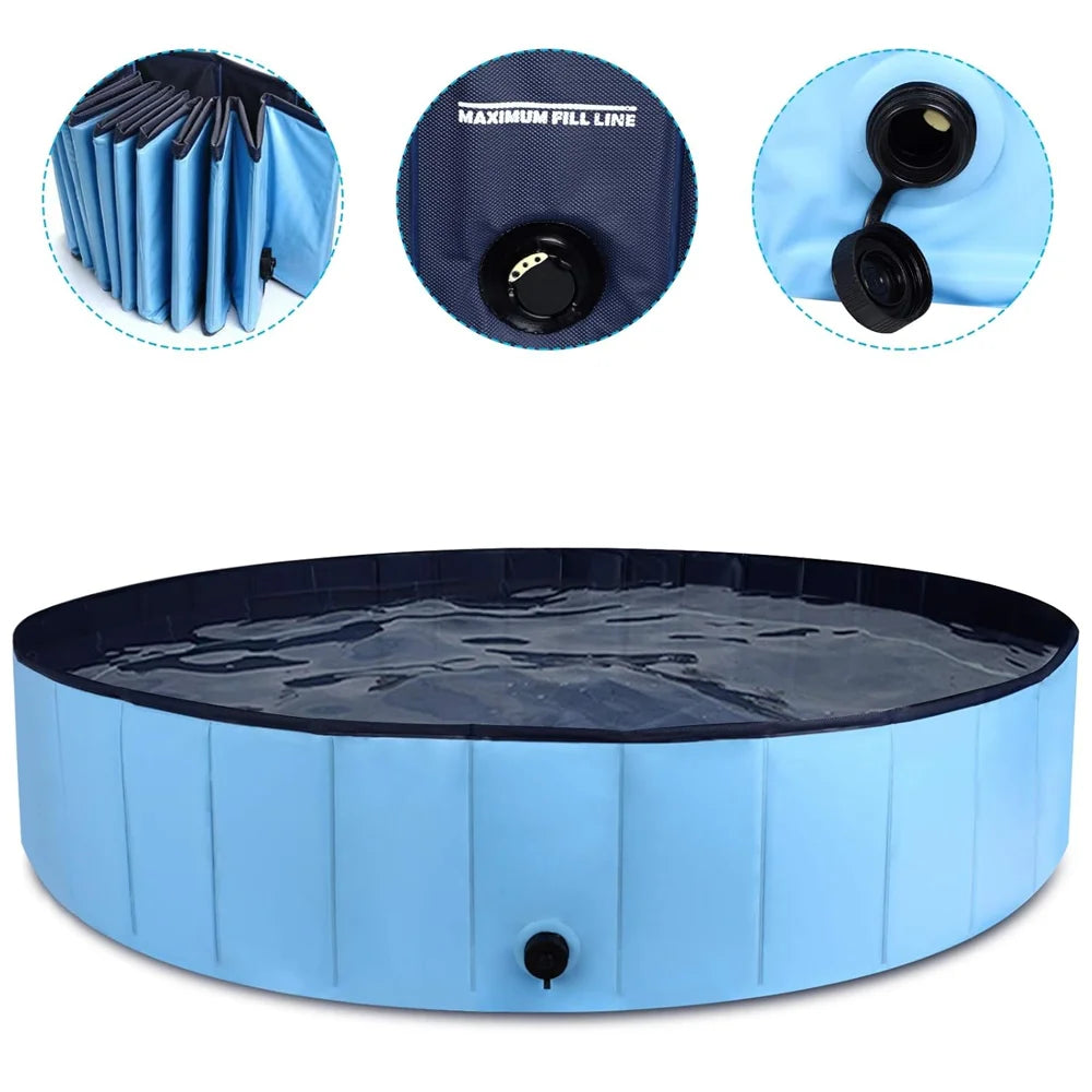 Portable Pet Pool With Drain valve