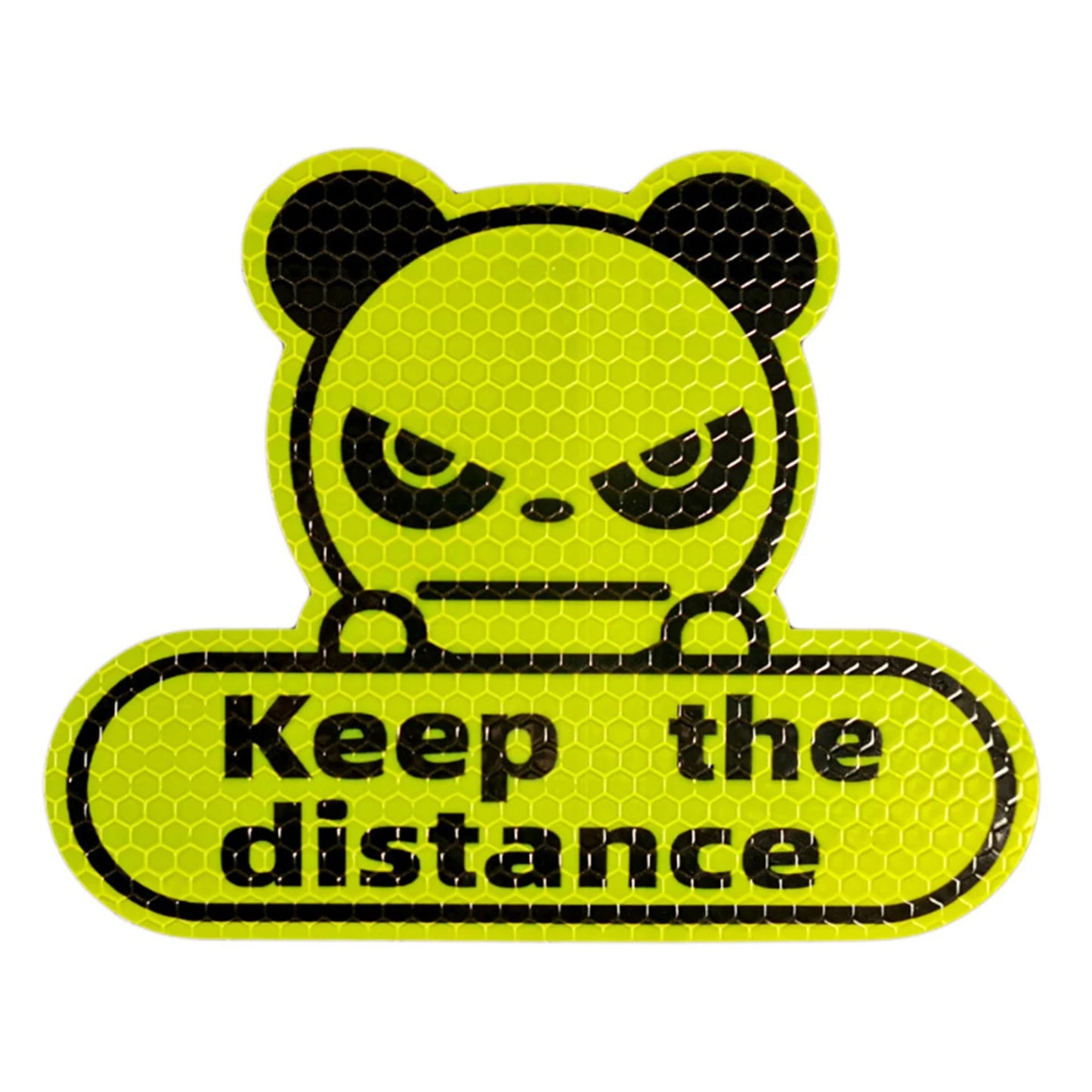 Reflective Car Decal – "Keep Distance" Safety Sticker