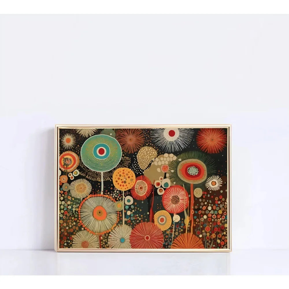 Japanese Nature Landscape Poster – Abstract Colorful Canvas Wall Art