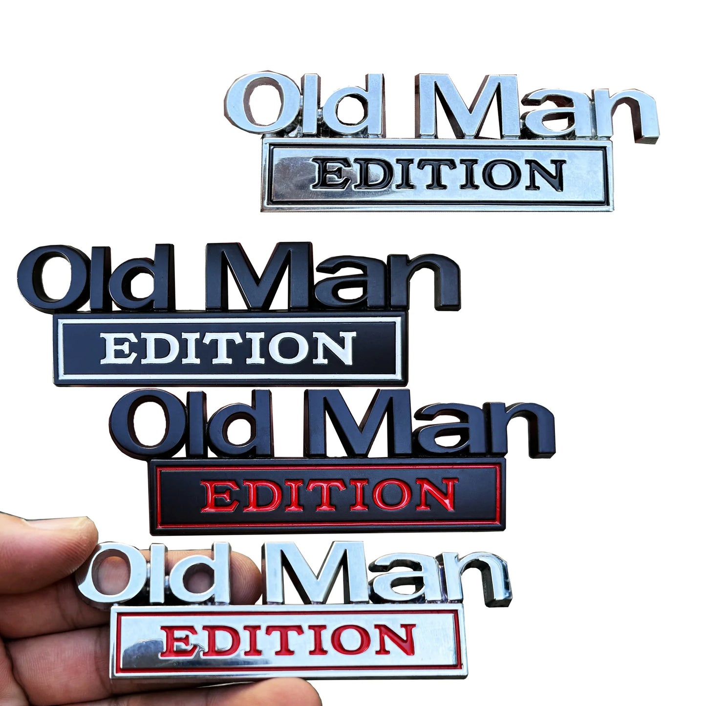 Car 3D Metal Chrome Sticker Emblem – OLD MAN EDITION Badge