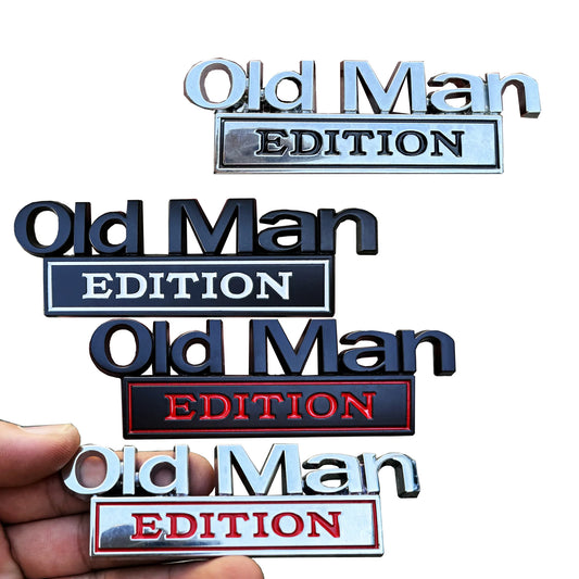 Car 3D Metal Chrome Sticker Emblem – OLD MAN EDITION Badge