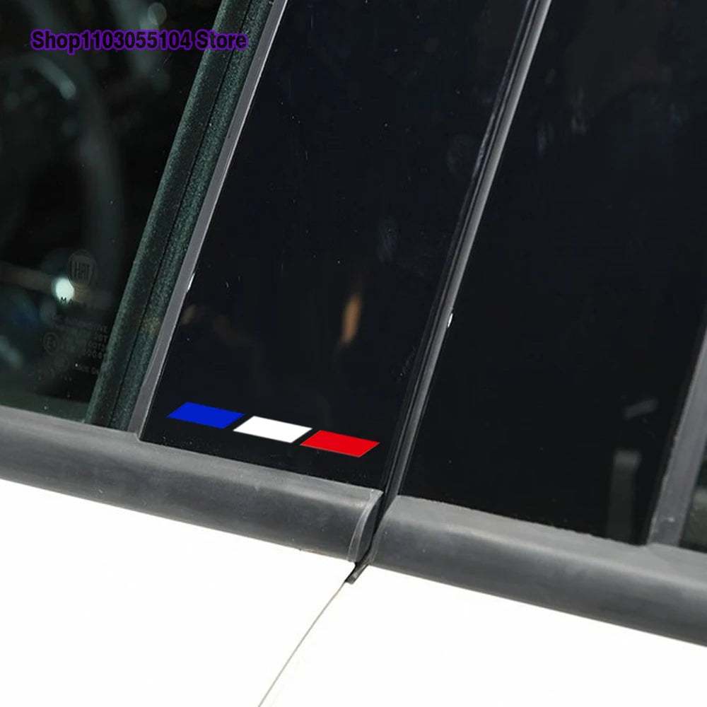 Tri Colors Rearview Mirror Stickers for Renault Megane RS / Clio / ZOE (4 Units)
