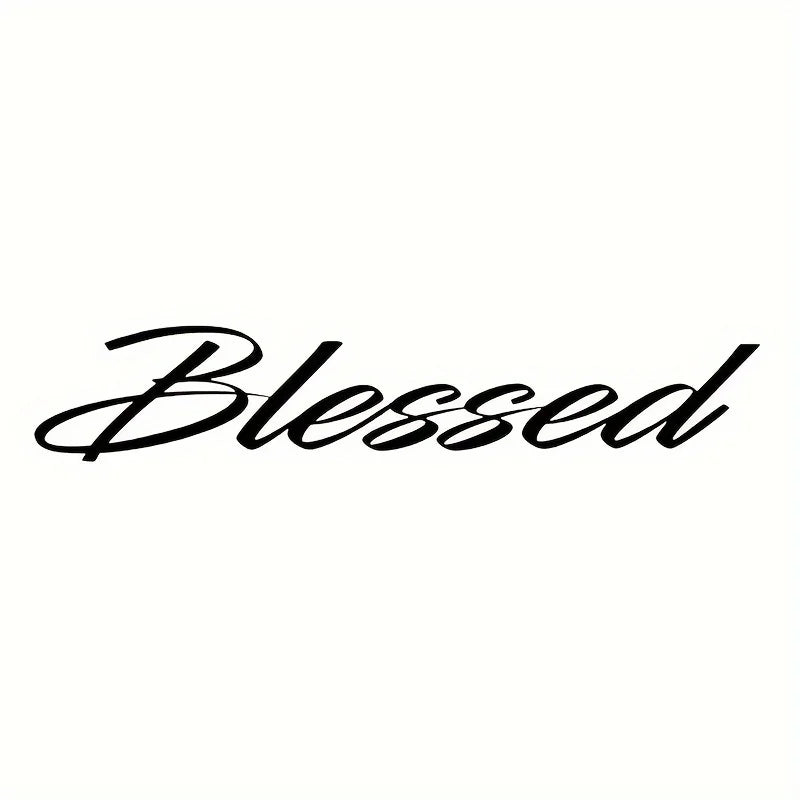 Blessing English Windshield Sticker - Durable EVA Material，Exterior Car Decoration
