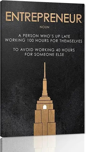 Inspirational Success Quotes Canvas – Motivational Wall Art for Office & Home