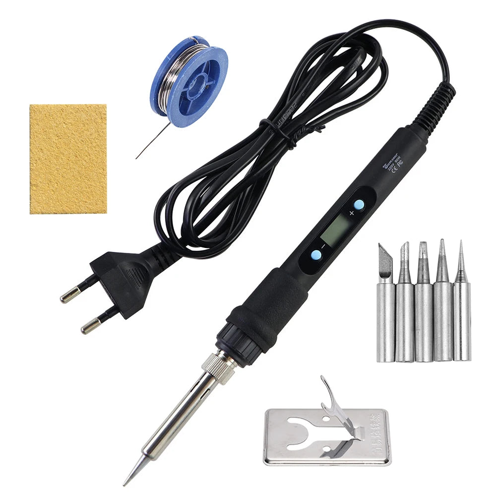 60W/80W/90W LCD Digital Display Adjustable-Temperature Soldering Iron
