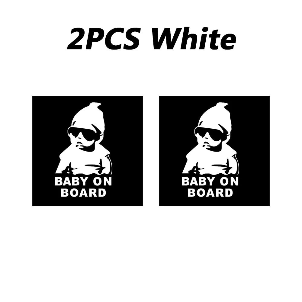 Creative BABY ON BOARD Rear Windshield Car Sticker – Reflective Decal