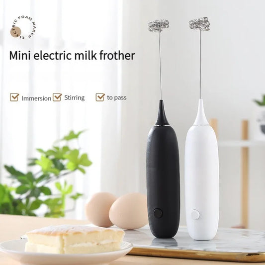 Battery-Powered Handheld Egg Beater – Stainless Steel Frother & Mixer for Coffee, Milk, Eggs & More