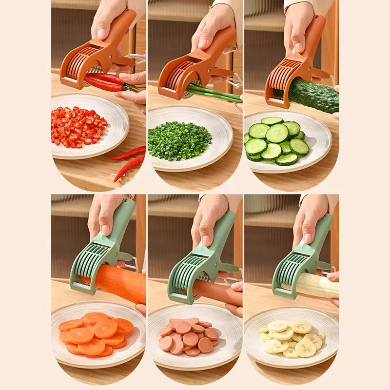 HooFun Stainless Steel Vegetable and Fruit Slicer – Multifunctional Kitchen Tool