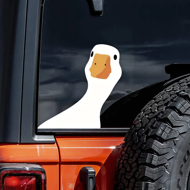 Weatherproof Vinyl Duck Decal – Cute Animal Sticker for Car Window