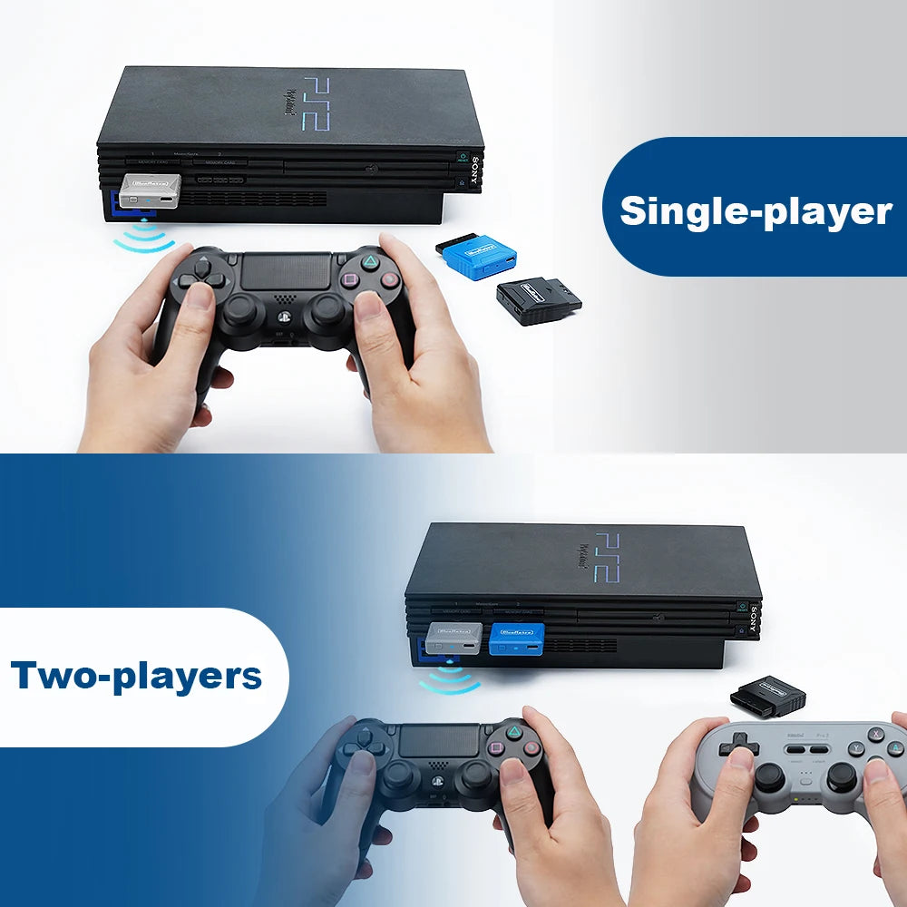 RetroScaler Mini BlueRetro Wireless Adapter for PS1 PS2 Compatible with 8bitdo PS4 PS5 Xbox Series X Wireless Controller