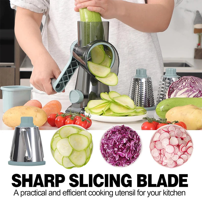 3-in-1 Rotary Cheese Grater