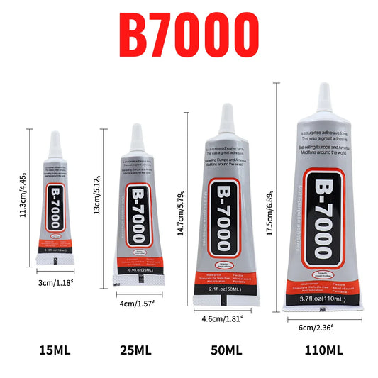 B-7000 Clear Contact Adhesive – Universal Repair Glue (15ML / 25ML / 50ML / 110ML)