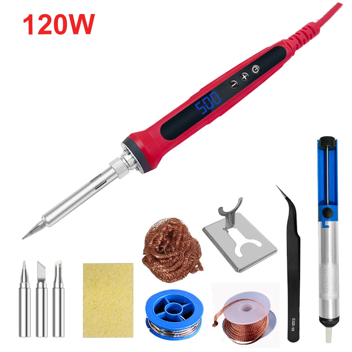 120W LCD Digital Soldering Iron Kit