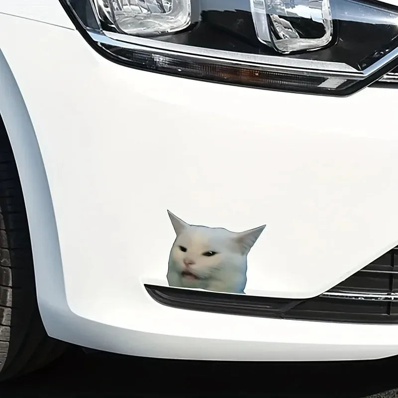 Smudge The Cat Meme Motorcycle Sticker