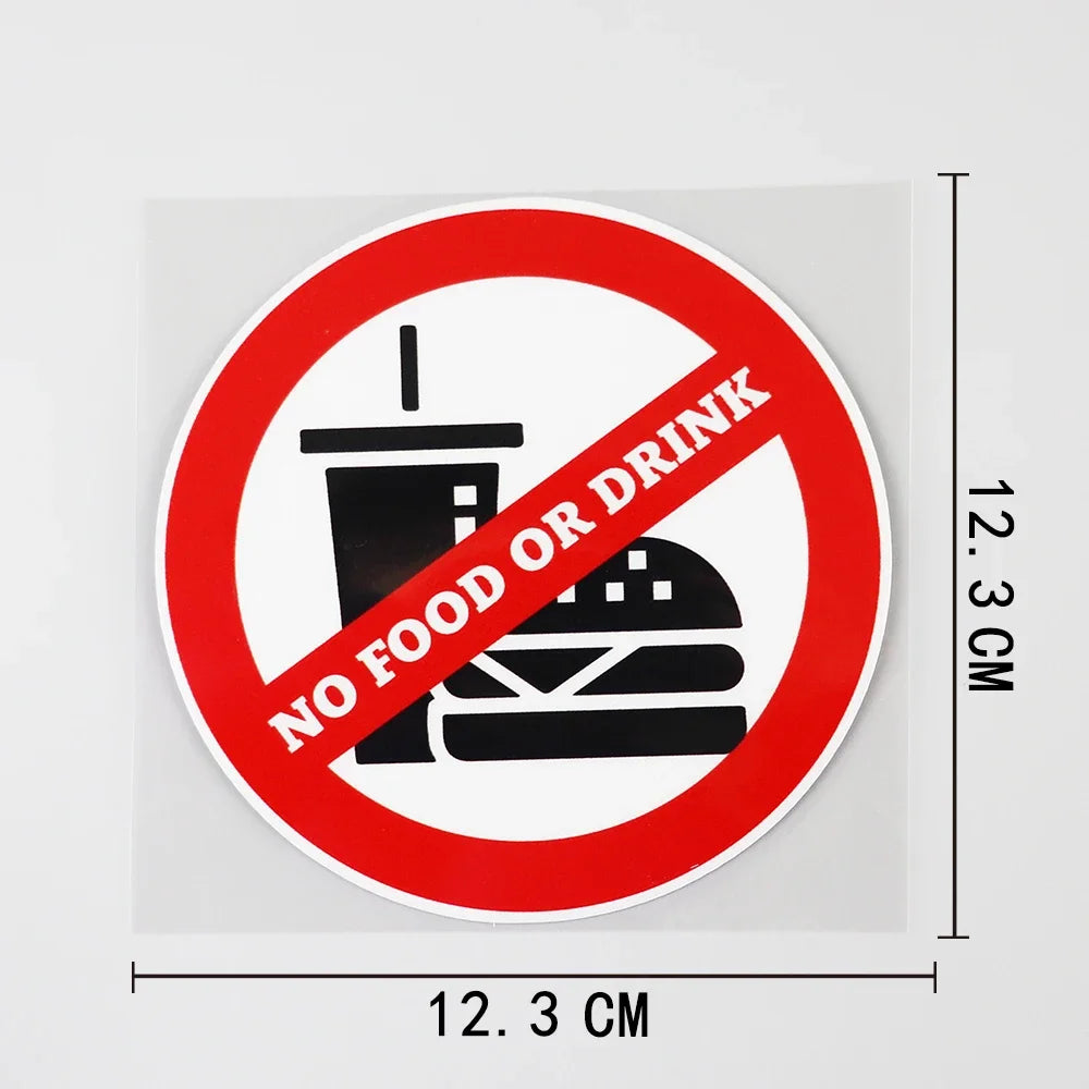 No Food or Drink - Car Sticker