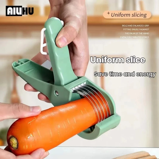 HooFun Stainless Steel Vegetable and Fruit Slicer – Multifunctional Kitchen Tool