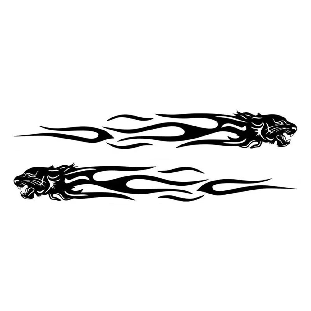 Tiger Flame Totem Reflective Stickers (2 Units)