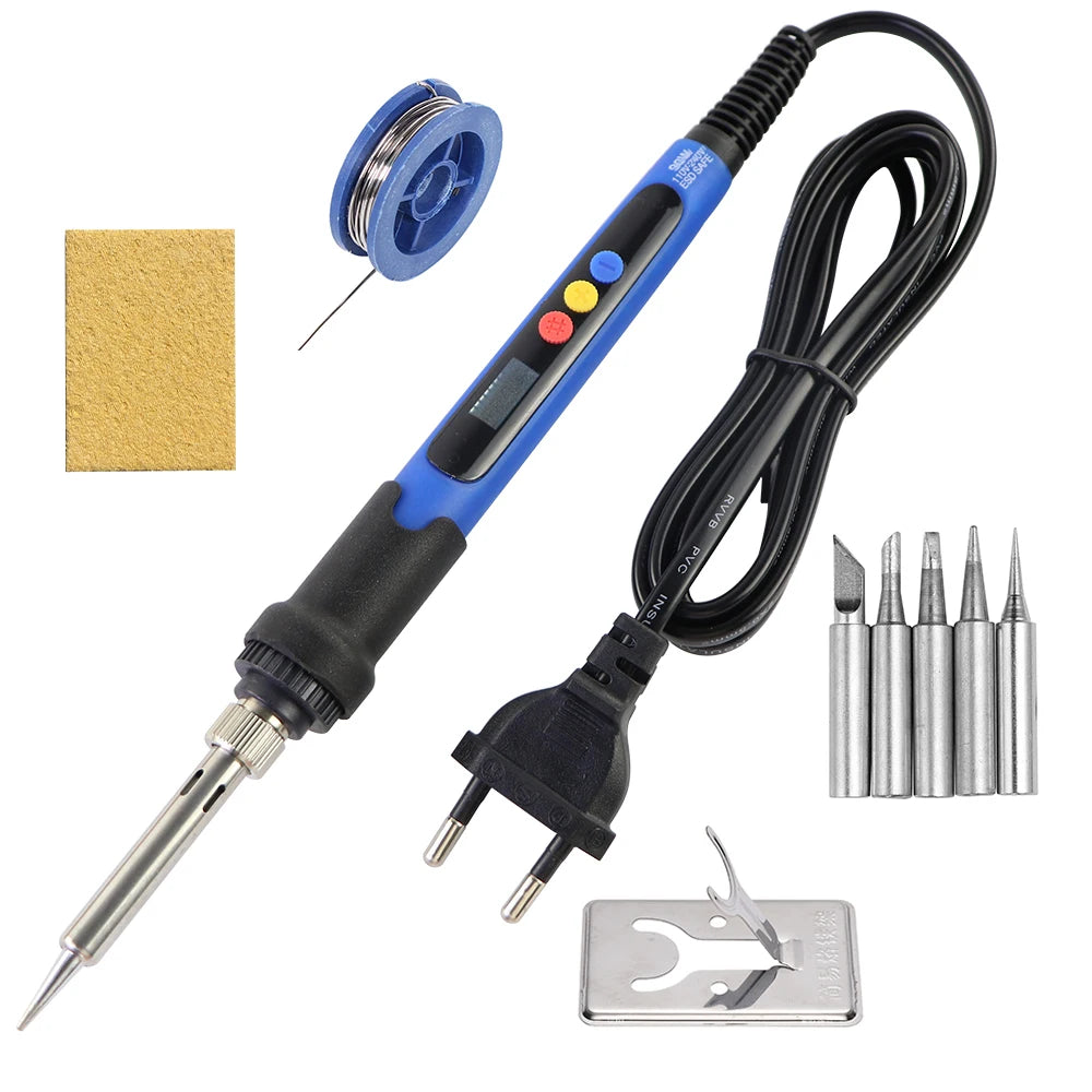 60W/80W/90W LCD Digital Display Adjustable-Temperature Soldering Iron