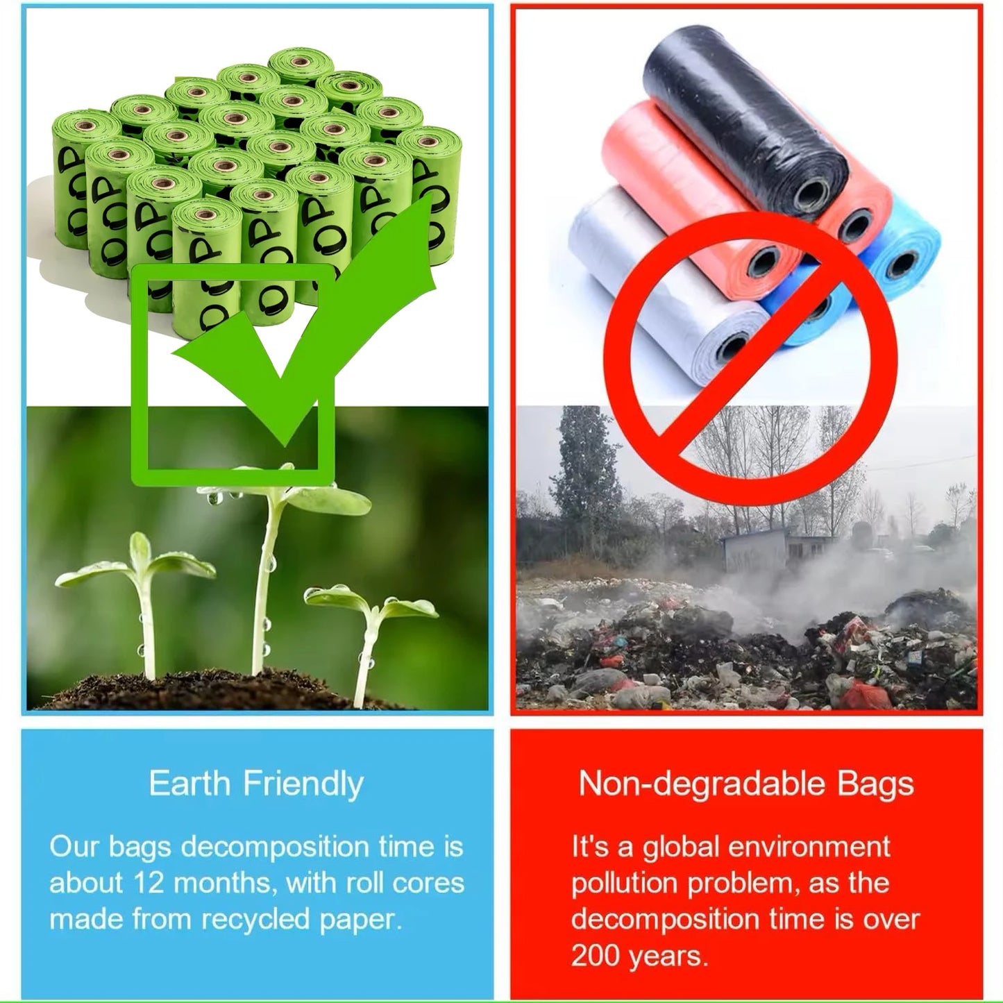 Biodegradable Lavender-Scented Dog Poop Bags + Dispenser
