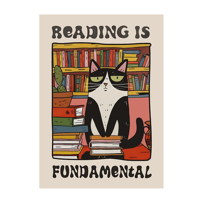 Retro Kitchen Cat Chef Canvas Poster – Wall Art for Home & Kitchen