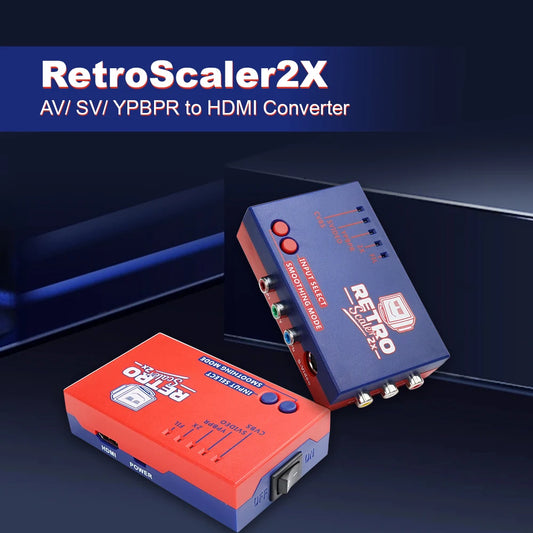 RetroScaler2x AV to HDMI (PS2, N64, NES, Dreamcast, MegaDrive, Saturn)