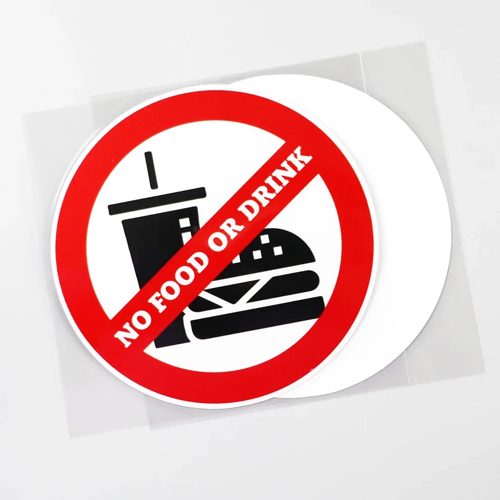 No Food or Drink - Car Sticker