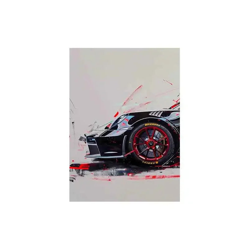 GT3 RS Graffiti Sports Car Canvas Print – HD Wall Art Poster