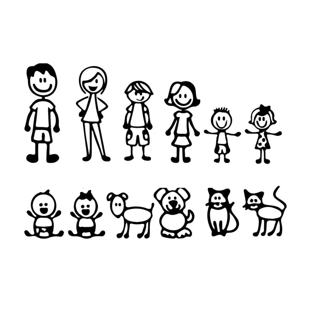 MY CAR STICK FAMILY – Vinyl Window & Bumper Sticker