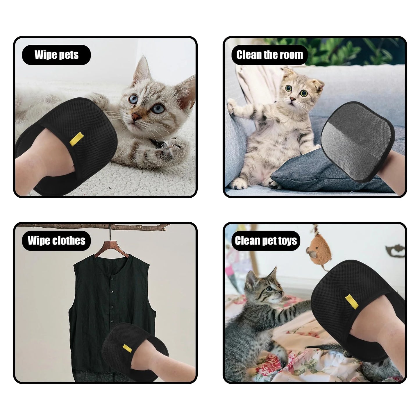 Double-Sided Pet Hair Removal Gloves