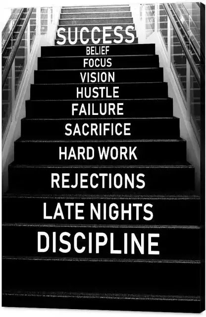Inspirational Success Quotes Canvas – Motivational Wall Art for Office & Home