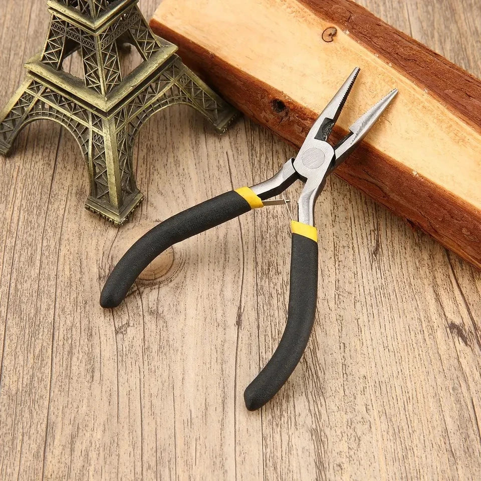 Portable Carbon Steel Jewellery Pliers – Mini Round, Flat &amp; Long Nose Options