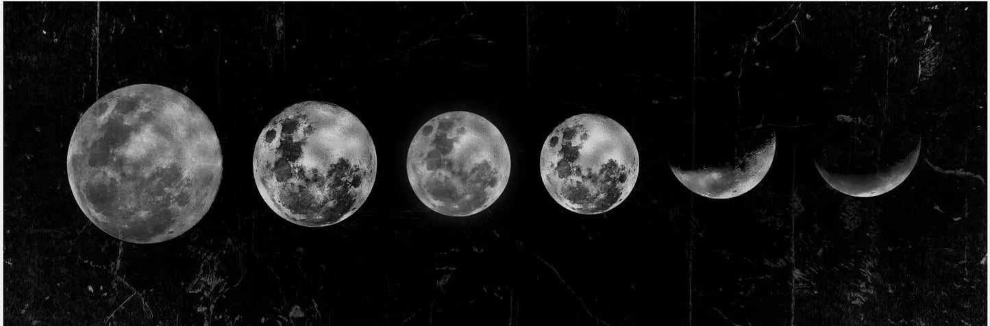 Moon Phase Gold & Black Aesthetic Canvas Print – Modern Wall Art